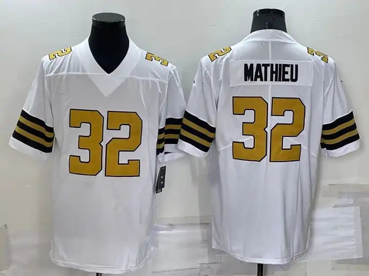 Men's New Orleans Saints 41 Alvin Kamara 32 Tyrann Mathieu 7 Taysom Hill 13 Michael Thomas NK Black Player Game Football Jersey