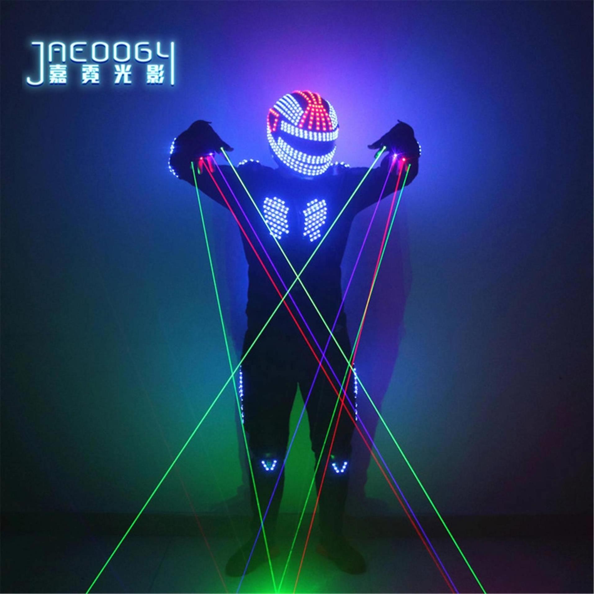 Wholesale laser gloves atmosphere props bar performance dance fluorescent clothing punk DJ Flash fluorescent helmet