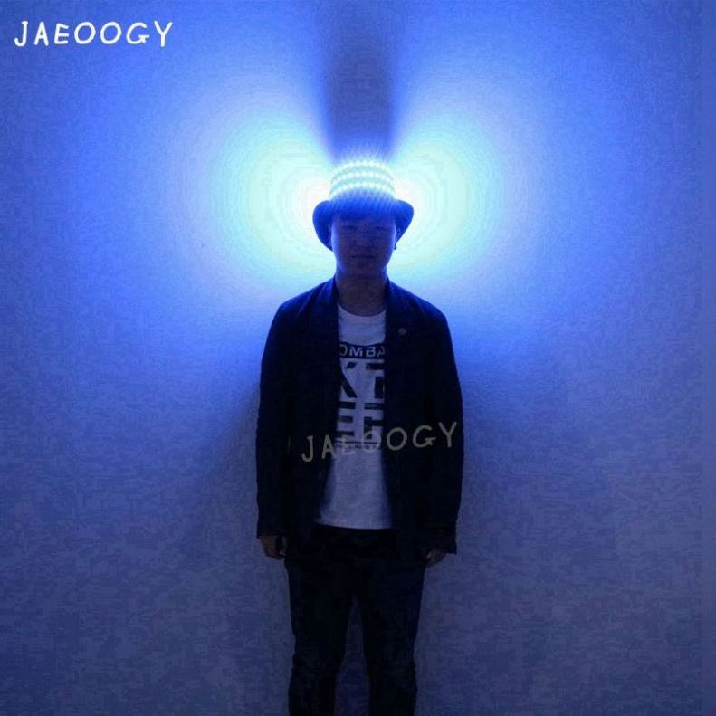 USB Rechargeable LED Hat Smart APP Programmable Scrolling Text Led Message Cap Display Message Hat Led Flashing Light Hat