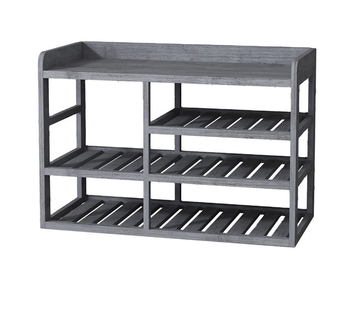 Factory Wholesale  3 Tier Wood Shoe and Boot Rack for Living Room Balcony Closets Bathroom Store Sale