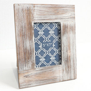 Wholesale custom 5"*7" vintage rustic rectangle classic table gift skylight wall wood picture photo frame for home decor