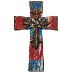 Wall Hangings In The Shape Of Retro Wooden Crosses