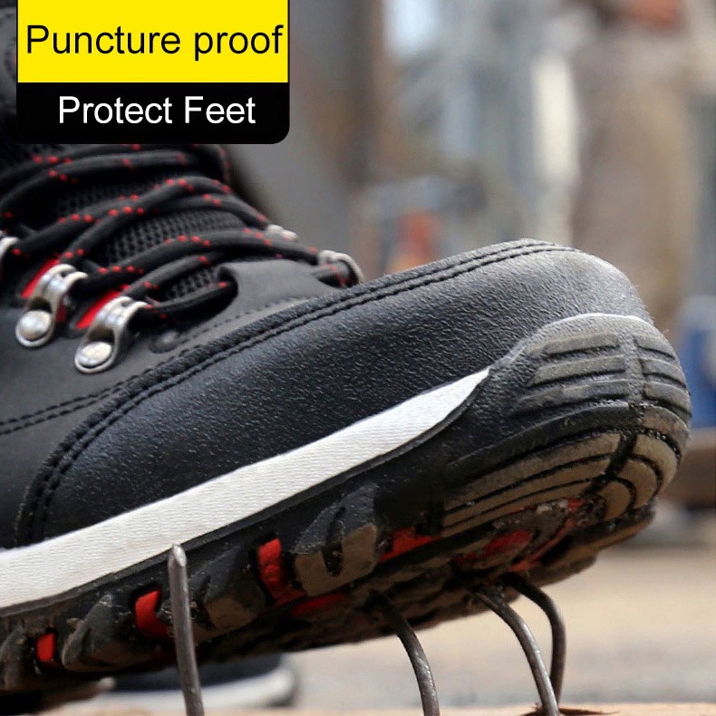 Factory Price Smashing Puncture-Proof Lightweight Man Steel Toe Safety Shoes