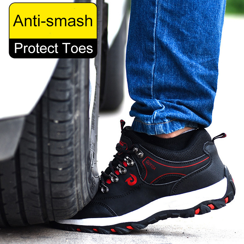 Factory Price Smashing Puncture-Proof Lightweight Man Steel Toe Safety Shoes