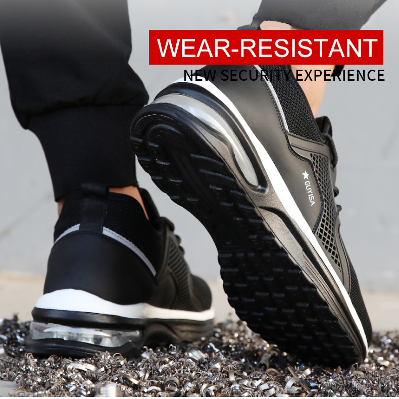 Wholesale Breathable Sneakers For Men Working Shoe Mining Steel Toe Industrial Smash Proof Brand Safety Shoes With Certification