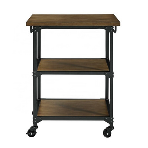 OEM Best Selling Factory Supplier Cheap Price Metal Wood Food Kitchen Serving Trolley Cart for kitchen room