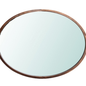 Mail Drop Customization Antique Bronze Metal Oval Decorative Framed Wall Mirror