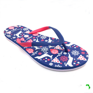 2024 Fashion Lady Two Color Strap Beach Outdoor Flip Flop for Promotion