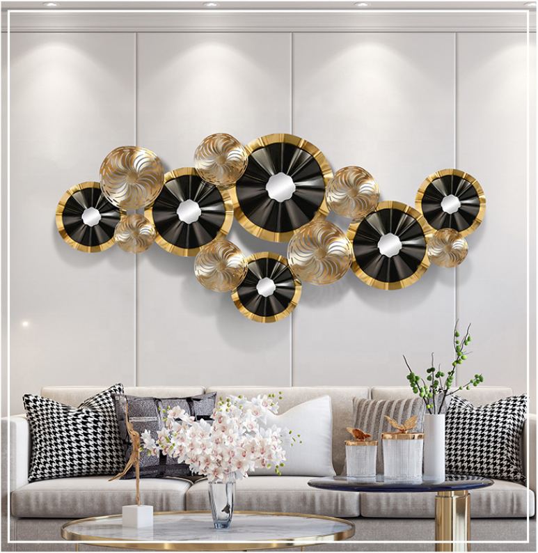 Wall Decor Display Lobby Gold House Wrought Iron Interior Bedroom And Living Room Frame Art Metal Home Wall Decor