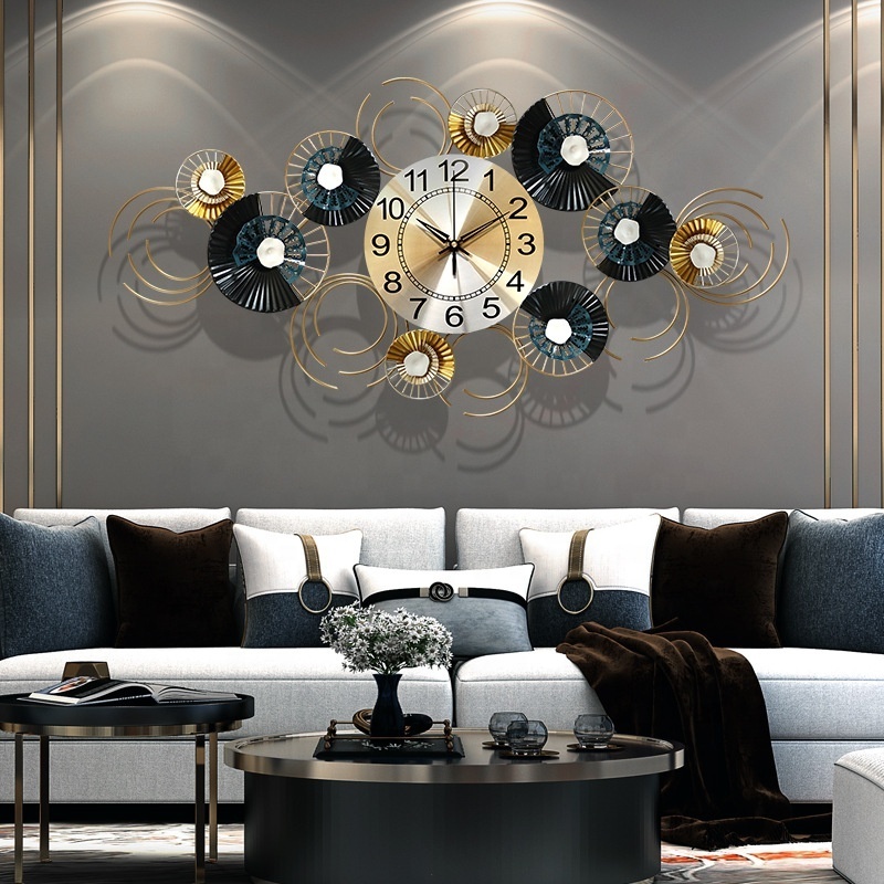 Nordic modern handmade metal creative design home decor living room office bedroom dinning room wall clock