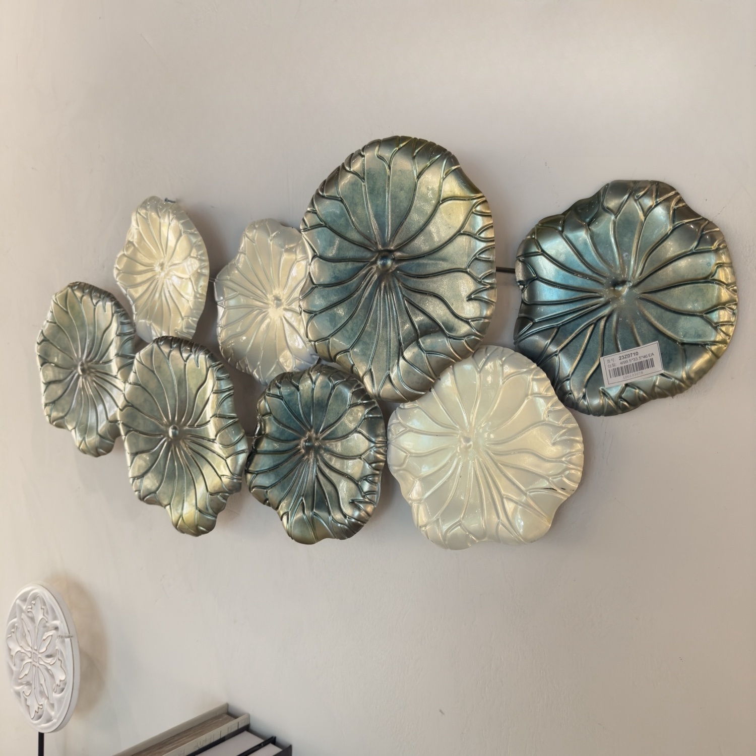 New Wholesale Iron Lotus Leaf Combination Decoration Design Item Home Metal Wall Art Decoration