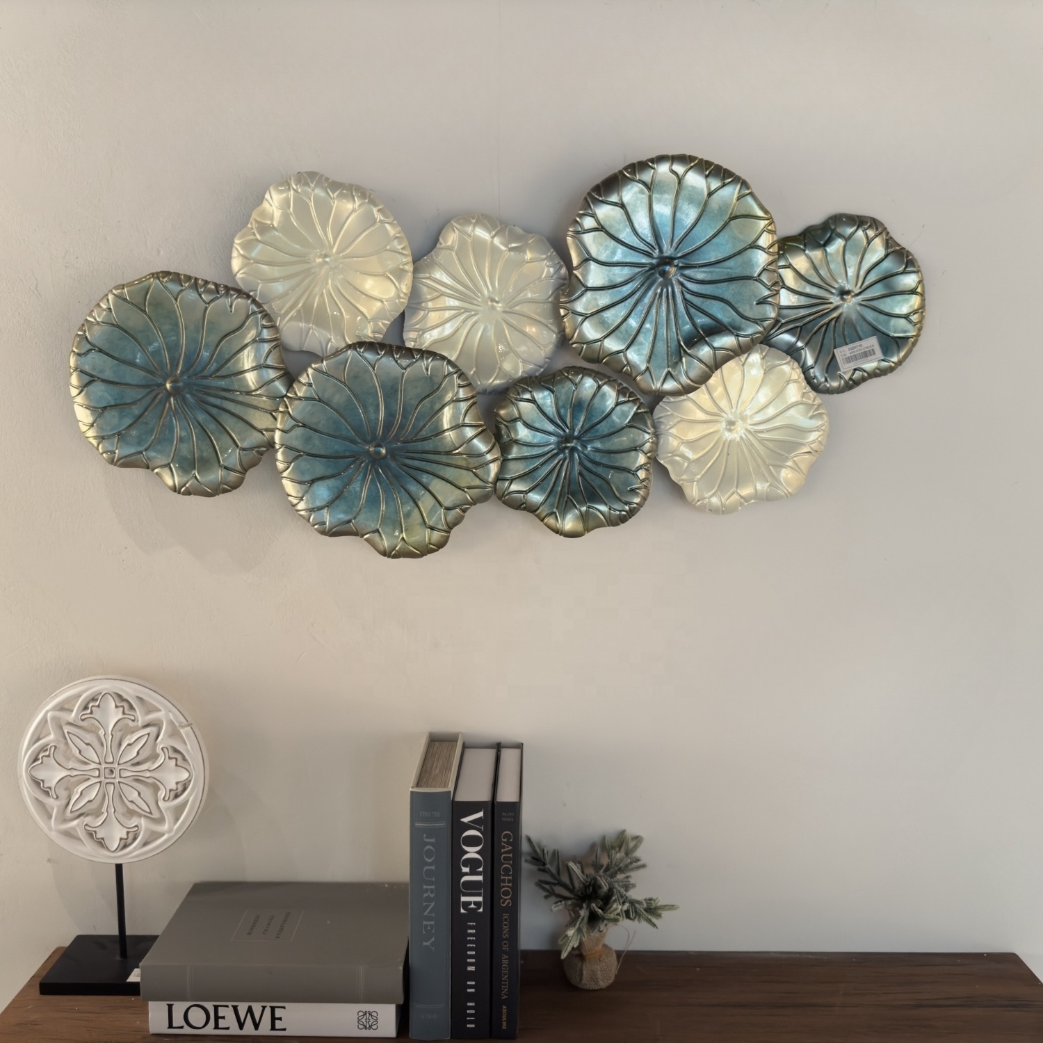 New Wholesale Iron Lotus Leaf Combination Decoration Design Item Home Metal Wall Art Decoration