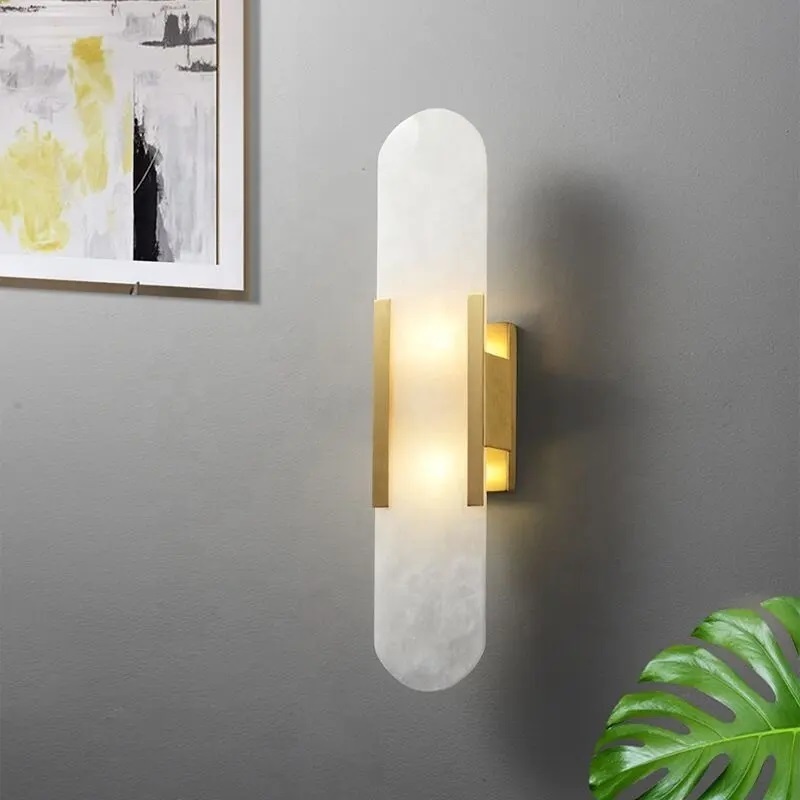 Retro Marble Led Background Wall Lamp Wall Sconces Bedside Bedroom Study Designer Indoor White 90 Modern 80 Nordic Wall Light