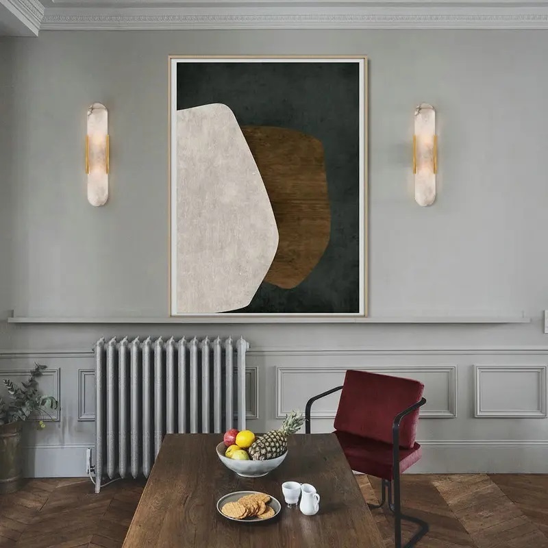 Retro Marble Led Background Wall Lamp Wall Sconces Bedside Bedroom Study Designer Indoor White 90 Modern 80 Nordic Wall Light