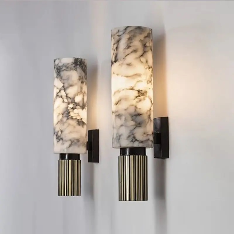 New Chinese Style Modern Marble Indoor Wall Sconce Creative Design Decoration Wall Lamp For Living Room