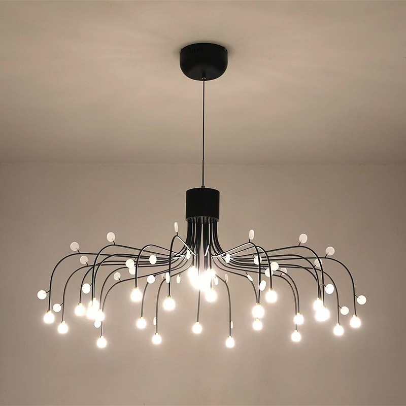 2023 New Nordic Decor Ceiling Lamp Indoor Lighting For Home Modern Fireworks Led Chandelier Pendant Lights Dining Room