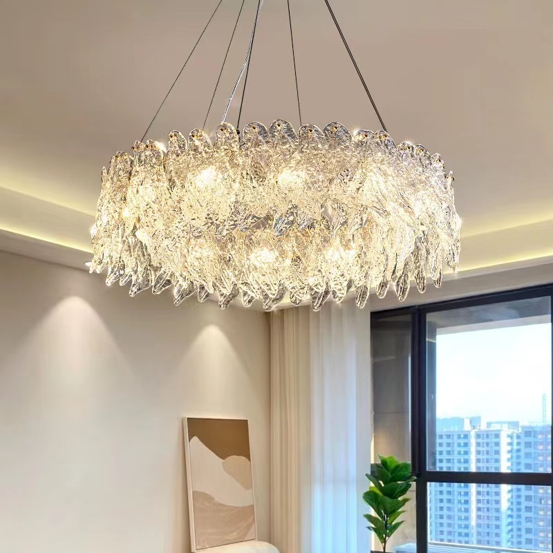 Indoor Lighting Modern Restaurant Ceiling Decoration Stainless Steel Chandeliers Round Led Pendant Chandelier