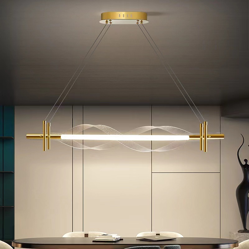 LED light emitting diode nordic minimalist chandelier room minimalist art office rectangular modern study room chandelier 2023