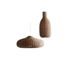 Hot Selling Bamboo Pendant Light Rattan Lamp Chandelier Lights with Handmade Woven shade for Home Decor Light Fixtures