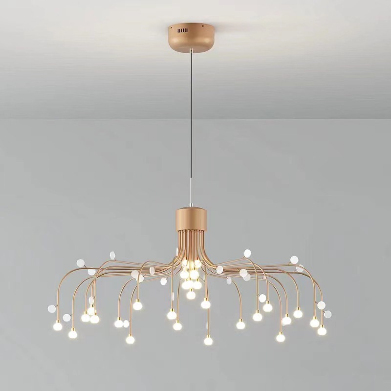 2023 New Nordic Decor Ceiling Lamp Indoor Lighting For Home Modern Fireworks Led Chandelier Pendant Lights Dining Room