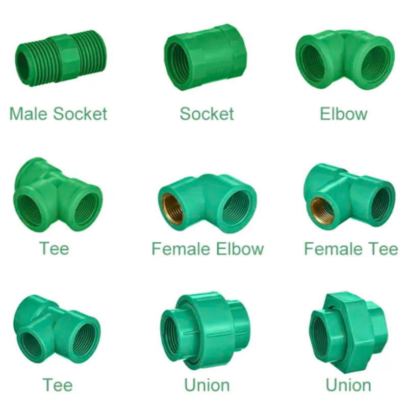 Water Supply Green Ppr Plastic Tube pn 20 pn 25 Polypropylene Pipe Ppr Pipes And Fittings Cold amd Hot water pipe