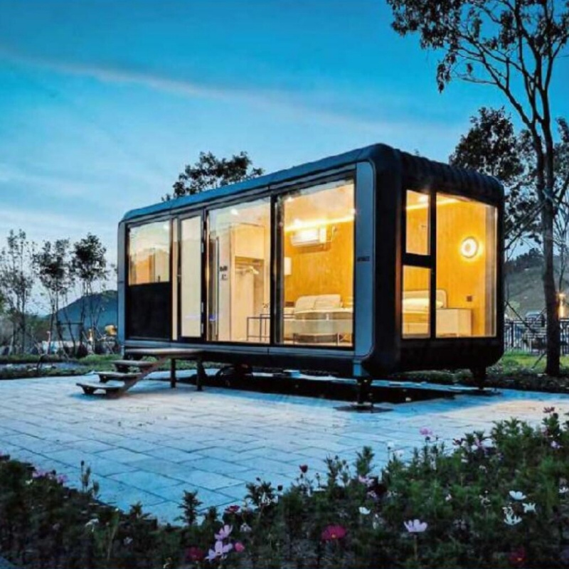 outdoor prefab house living Modern villa prefab house apple pod space capsule tiny house modular prefabricated home