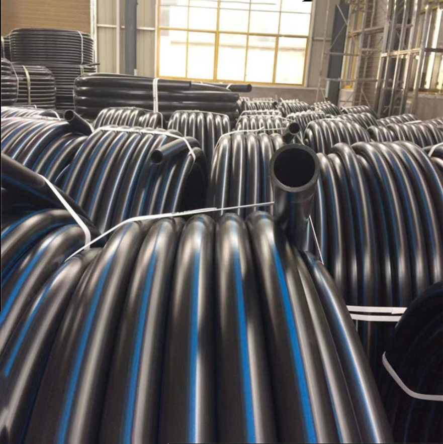 25mm to 63mm black plastic water pipe roll 1.5 2 2.5 4 6 inch 25mm PE irrigation tube hdpe rolled pipe