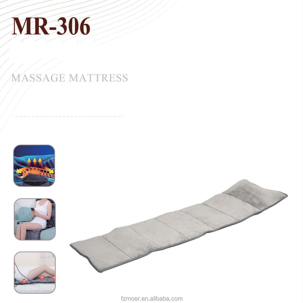 Electric Vibrating  Full Body Massage Mattress Massage Bed with  Heat