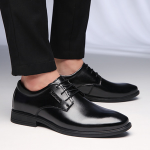 hot sale cow leather anti-slip shoe rubber outsole wedding platform man genuine leather dress men's office leather shoes