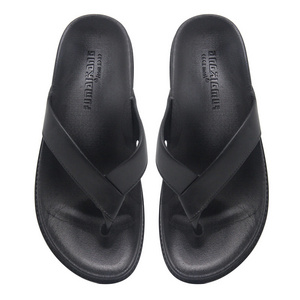 New Indoor and Outdoor Non Slip black Arab Mens designers male slippers leather Flip Flop Sandals Rubber Eva Thong gents Slipper