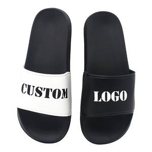 cheap plain customized design logo screen print blank sublimation slides, custom pvc & pu slide sandals with logo