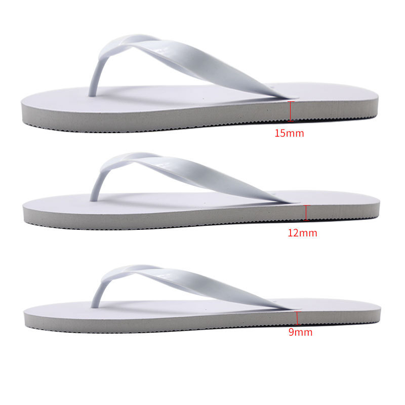 Wholesale factory stock 15MM PE flipflop cheap spa clear plain slippers white Flip Flops china