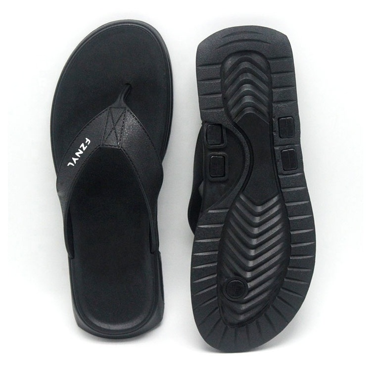 Factory Made high quality Arabic rubber slipper outdoor, black sandal beach Men Leather custom Flip Flops your own logo