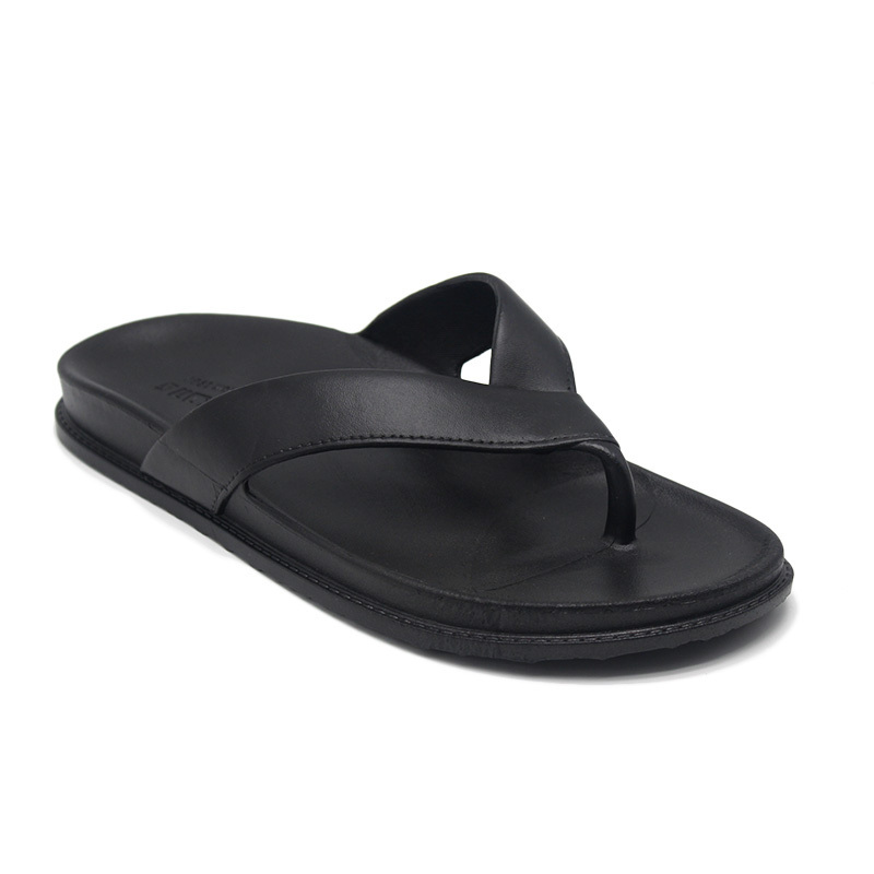 New Indoor and Outdoor Non Slip black Arab Mens designers male slippers leather Flip Flop Sandals Rubber Eva Thong gents Slipper