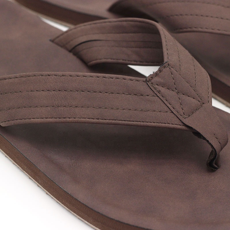 Factory made quality four seasons non slip rubber sandal men's arab non leather pu flip flop man slipper tpr sole