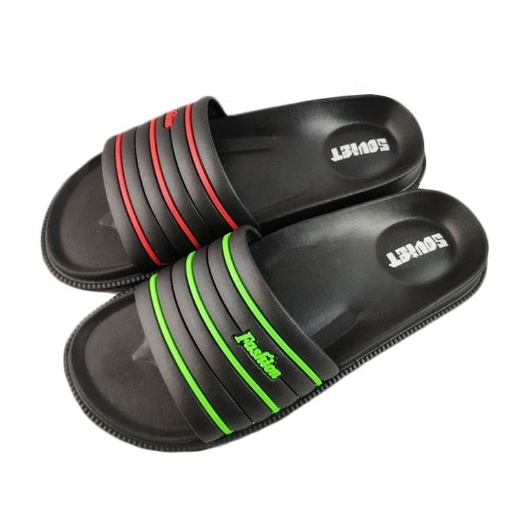 Wholesale factory oem beach non-slip women soft slipper slide, customise print pu bulk slider sandal for summer