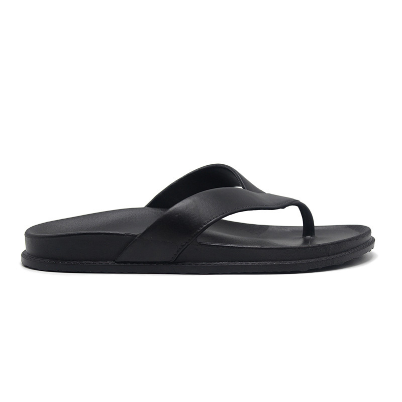 New Indoor and Outdoor Non Slip black Arab Mens designers male slippers leather Flip Flop Sandals Rubber Eva Thong gents Slipper