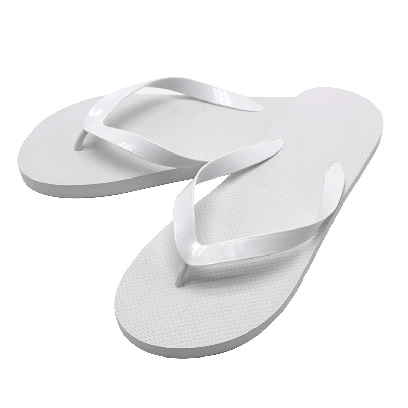 Wholesale factory stock 15MM PE flipflop cheap spa clear plain slippers white Flip Flops china