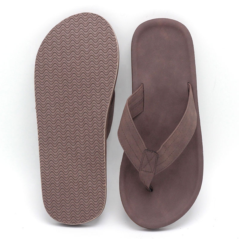 Factory made quality four seasons non slip rubber sandal men's arab non leather pu flip flop man slipper tpr sole