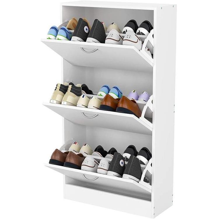 Shoe racks PHOENIX HOME Modern white shoe storage cabinet  designs wood shoe rack organizer