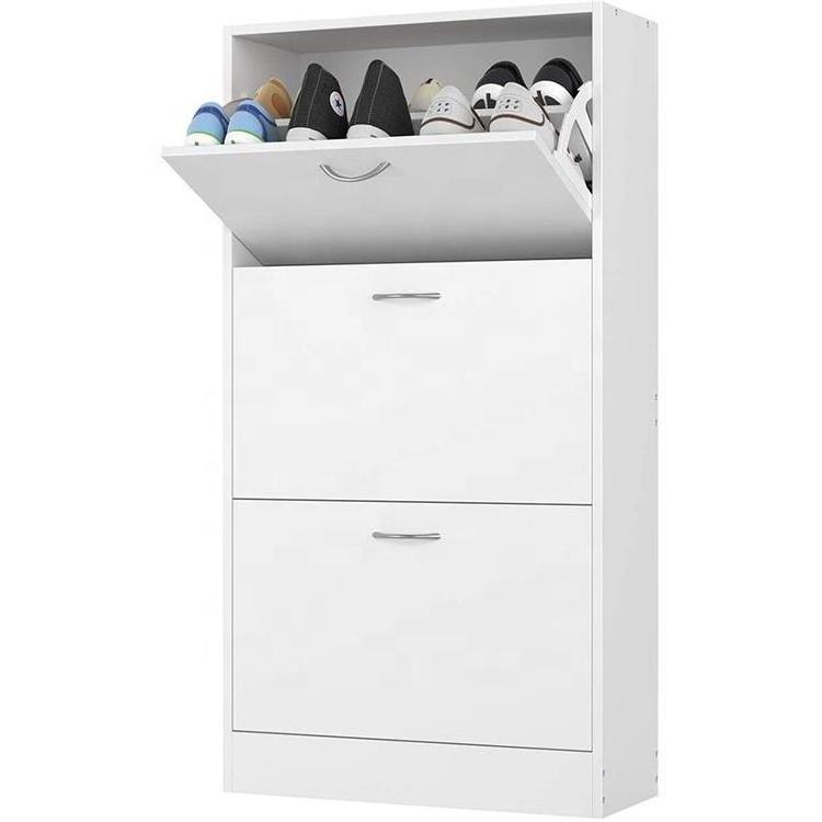 Shoe racks PHOENIX HOME Modern white shoe storage cabinet  designs wood shoe rack organizer