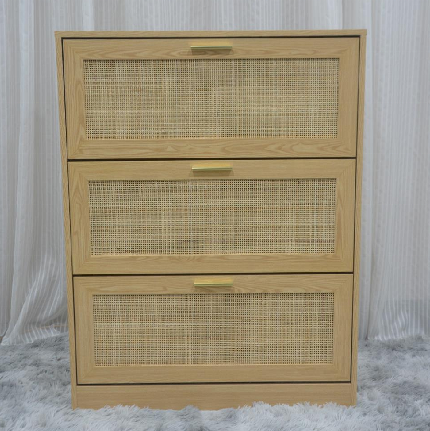 entrance shoe cupboard storage cabinet modern wooden rattan luxury door shoe cabinets with 3 doors