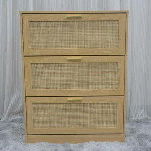 entrance shoe cupboard storage cabinet modern wooden rattan luxury door shoe cabinets with 3 doors