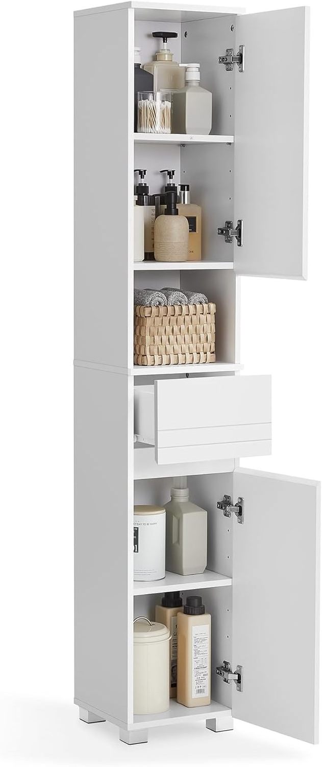 Bathroom Storage Cabinet Narrow Corner Thin Toilet Storage Shelf Paper Holder Bathroom Storage Cabinet