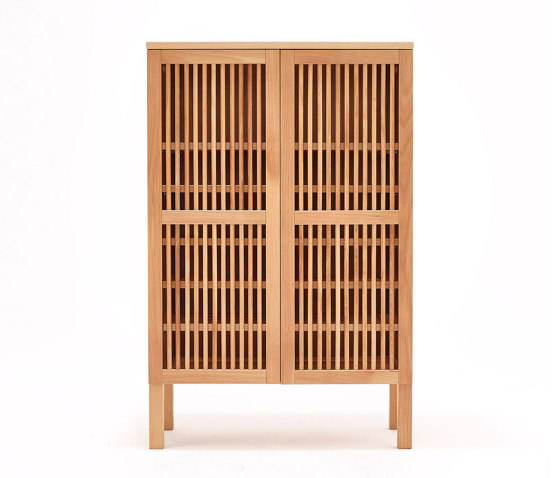 Six-story double-door modern minimalist style bamboo shoe rack living room shoe cabinet side cabinet