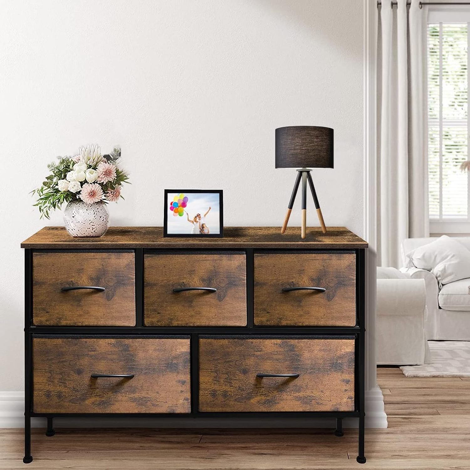 Chest of Drawers for Entryway Fabric Drawer Dresser for Bedroom Closet Organizers and Storage for Living Room