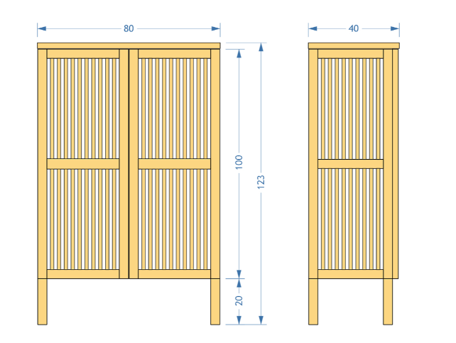 Six-story double-door modern minimalist style bamboo shoe rack living room shoe cabinet side cabinet