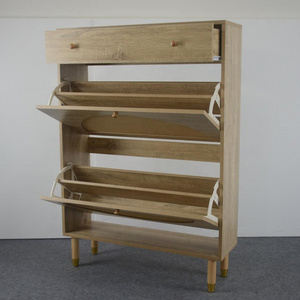 Free Standing Storage Wooden Rotating Shoe Rack Shoe Cabinet For Home