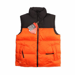 Custom Black Sleeveless Stand Collar Bubble Stitching color Jacket Winter Outwear Utility Jackets Womens Puffer Vest