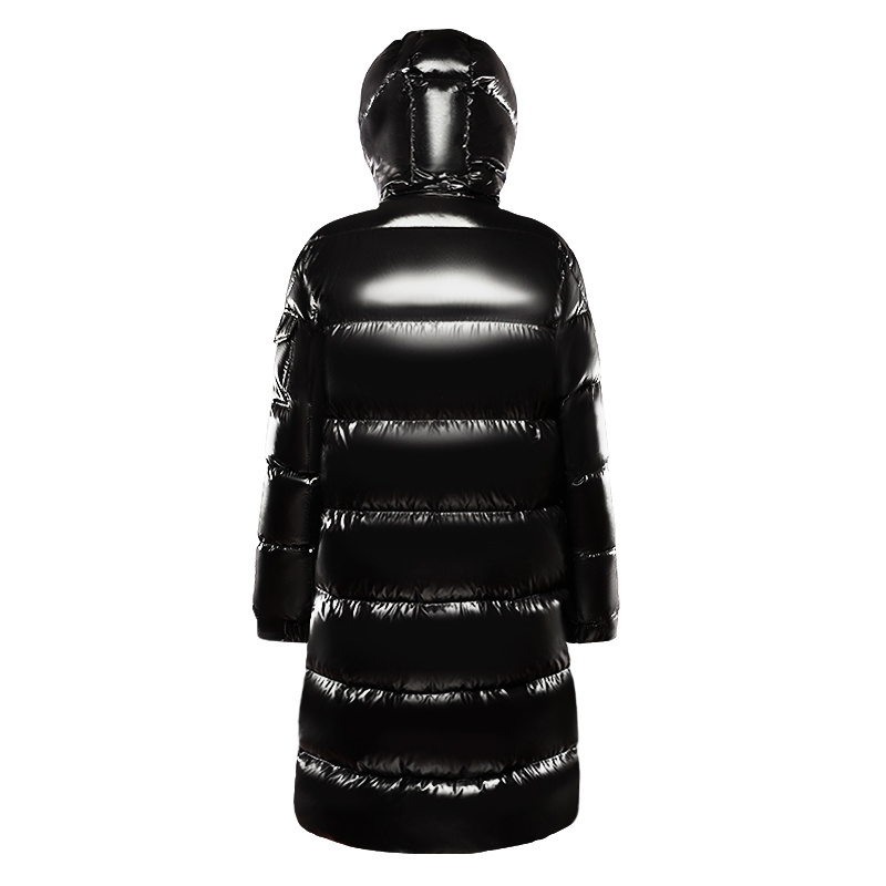 Custom Canada winter High Quality shiny goose Men Tall Duck Coat Thick Warm Hooded Black down jacket